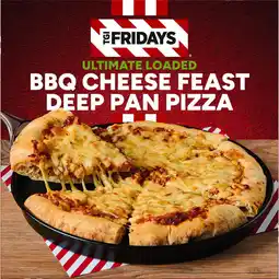 Iceland TGI Fridays Ultimate Loaded BBQ Cheese Feast Deep Pan Pizza 420g offer