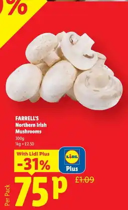 Lidl Farrell's Northern Irish Mushrooms offer