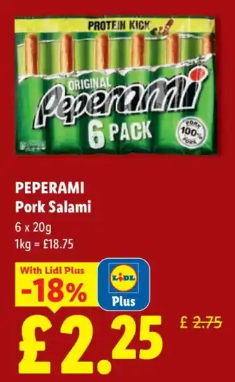 Peperami pork salami