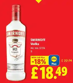 Lidl Smirnoff Vodka offer
