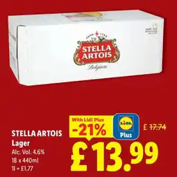 Lidl Stella Artois Lager offer