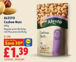 Lidl Alesto cashew nuts offer