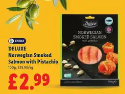 Lidl Deluxe norwegian smoked salmon with pistachio offer