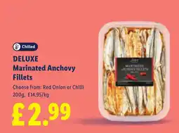 Lidl Deluxe marinated anchovy fillets offer