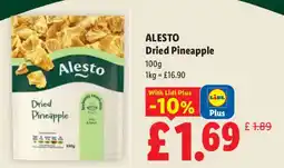 Lidl Alesto dried pineapple offer