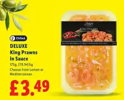 Lidl Deluxe king prawns in sauce offer