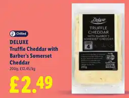 Lidl Deluxe truffle cheddar with barber's somerset cheddar offer