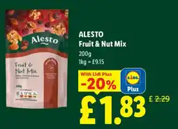 Lidl Alesto fruit & nut mix offer
