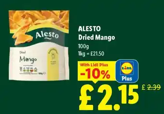 Lidl Alesto dried mango offer