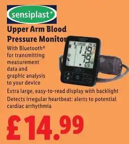 Lidl SensiPlast Upper Arm Blood Pressure Monitor offer