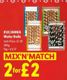 Lidl Kuljanka wafer rolls offer