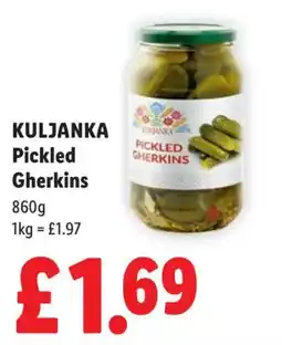 Lidl Kuljanka pickled gherkins offer