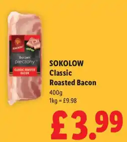 Lidl Sokolow classic roasted bacon offer