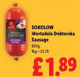 Lidl Sokolow mortadela doktorska sausage offer