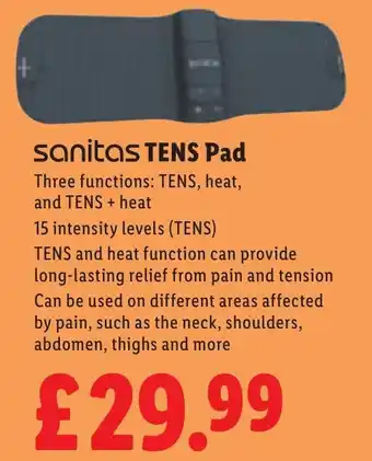 Sanitas tens pad