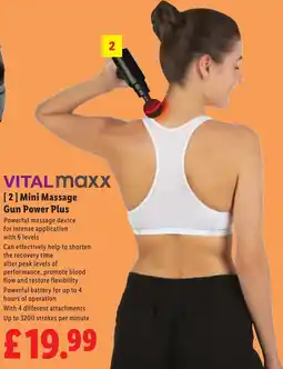 Lidl Vitalmaxx [2] Mini Massage Gun Power Plus offer