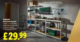 Lidl Parkside Metal Shelving Unit offer