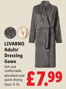 Lidl Livarno adults' dressing gown offer
