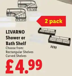 Lidl Livarno shower or bath shelf offer