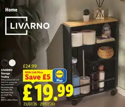 Lidl Livarno storage trolley offer