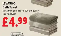Lidl Livarno bath towel offer