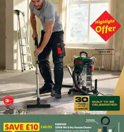 Lidl Parkside 1500W Wet & Dry Vacuum Cleaner offer