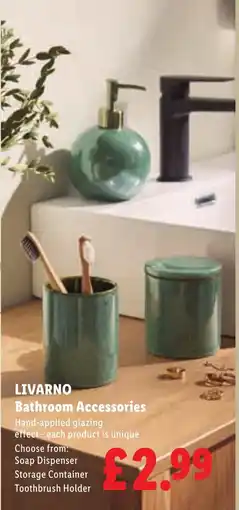 Lidl Livarno bathroom accessories offer