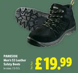 Lidl Parkside men's s3 leather safety boots offer