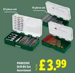 Lidl Parkside drill bit set assortment offer