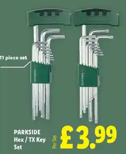 Lidl Parkside hex / tx key set offer
