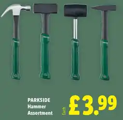 Lidl Parkside hammer assortment offer