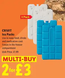 Lidl Crivit ice packs offer