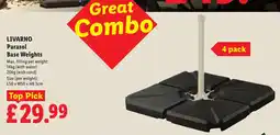 Lidl Livarno Parasol Base Weights offer