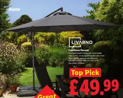 Lidl Livarno cantilever parasol offer