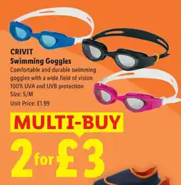 Lidl Crivit swimming goggles offer