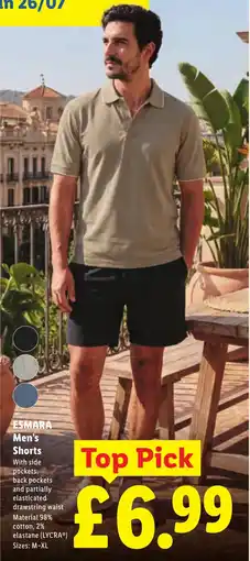 Lidl Esmara Men's Shorts offer