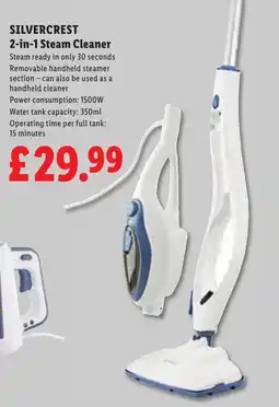 Lidl Silvercrest 2-in-1 steam cleaner offer