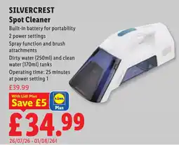 Lidl Silvercrest spot cleaner offer