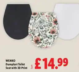 Lidl Wenko duroplast toilet seat with 3d print offer