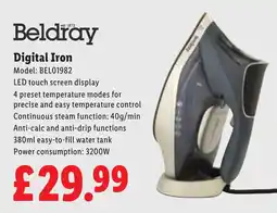 Lidl Beldray digital iron offer