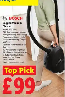 Lidl Bosch bagged vacuum cleaner offer