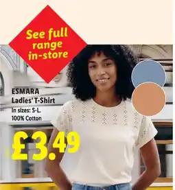 Lidl Esmara ladies' t-shirt offer