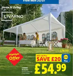Lidl Livarno XL Gazebo offer