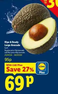 Lidl Ripe & Ready Large Avocado offer