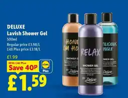 Lidl DELUXE Lavish Shower Gel offer