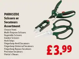 Lidl PARKSIDE Scissors or Secateurs Assortment offer