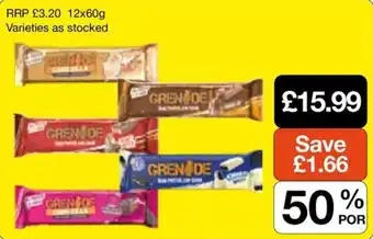 Booker Wholesale Grenade protein bars offer