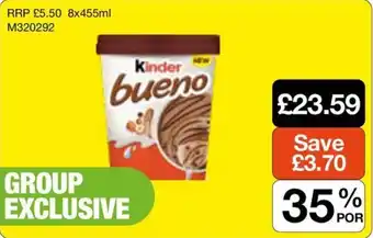 Booker Wholesale Kinder bueno offer