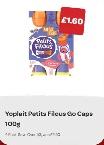 Yoplait petits filous go caps