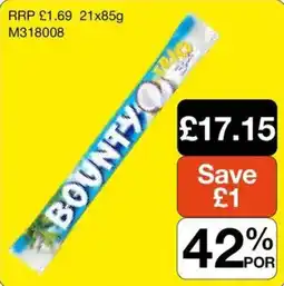 Booker Wholesale Bounty bar offer